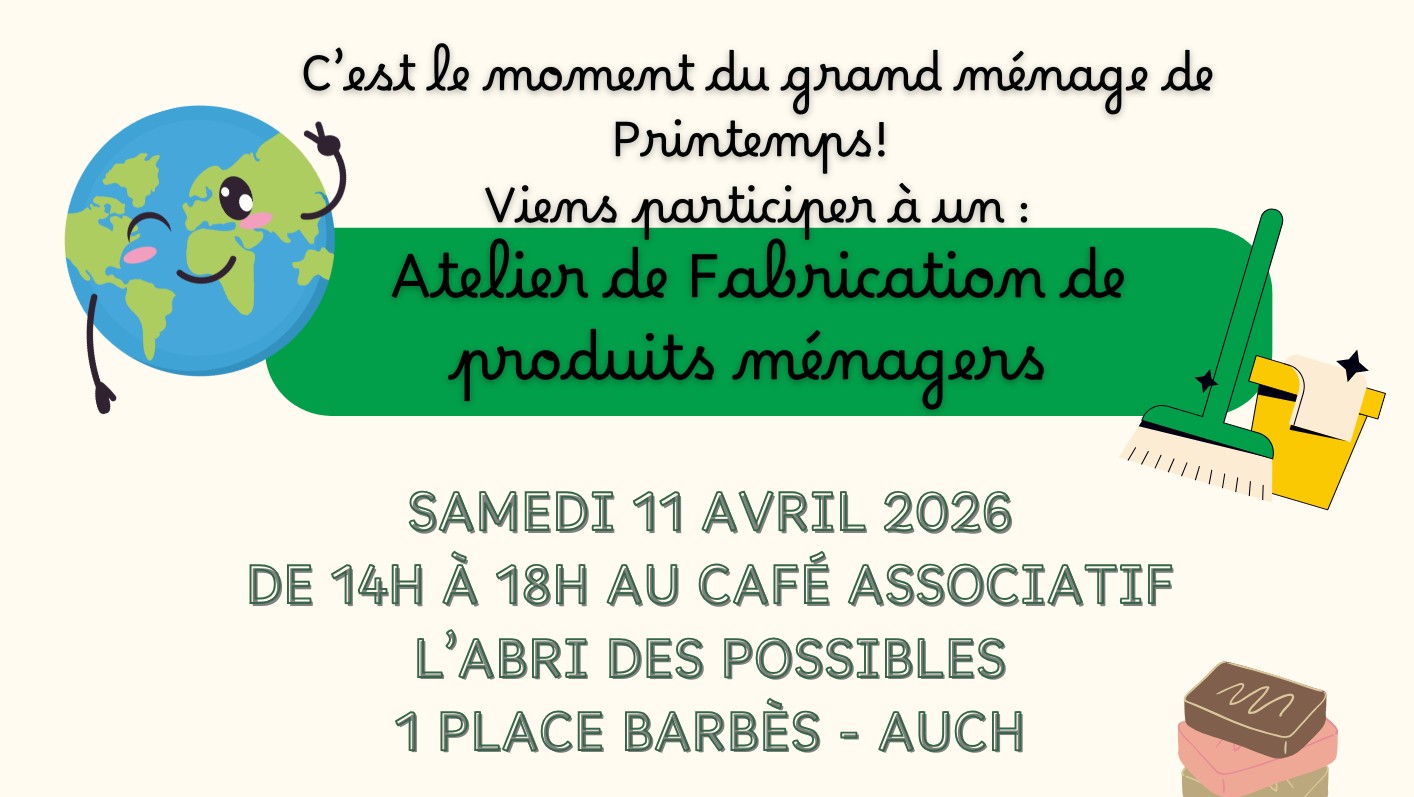 Atelier création de produits ménagers 0 déchets